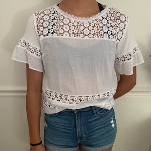 Floral cutout T-shirt